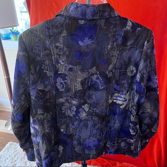 Zip front waist jacket w pockets purple design fully lined versatile style 10 - Picture 4 of 8